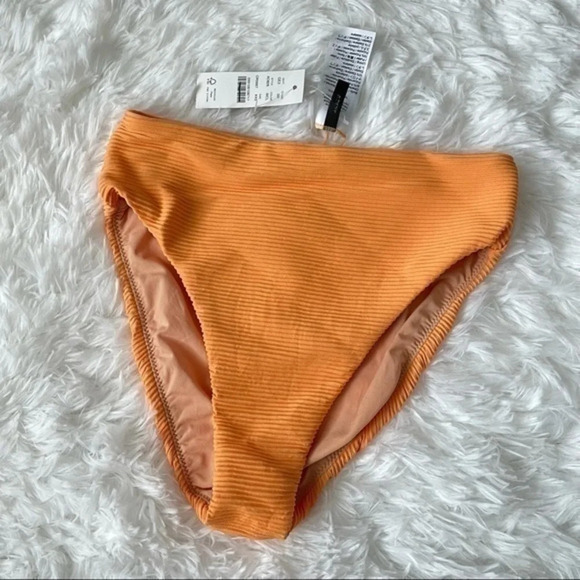 New J Crew Rib Bikini Bottom High Cut Leg - Picture 3 of 5